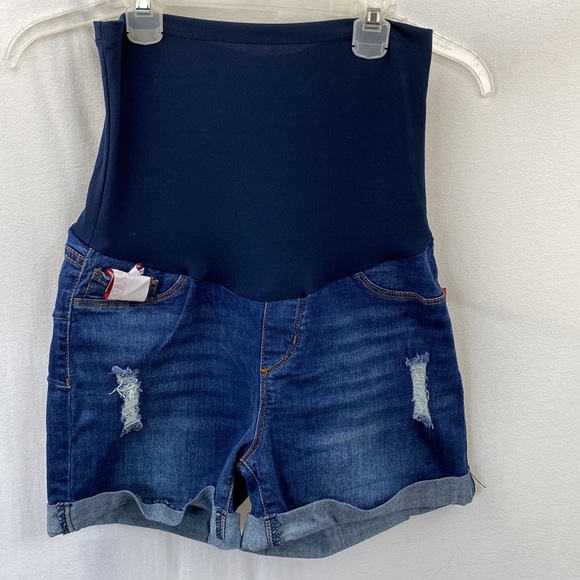 Denim maternity shorts S.O.N.G. Size S, NWT - Picture 2 of 15
